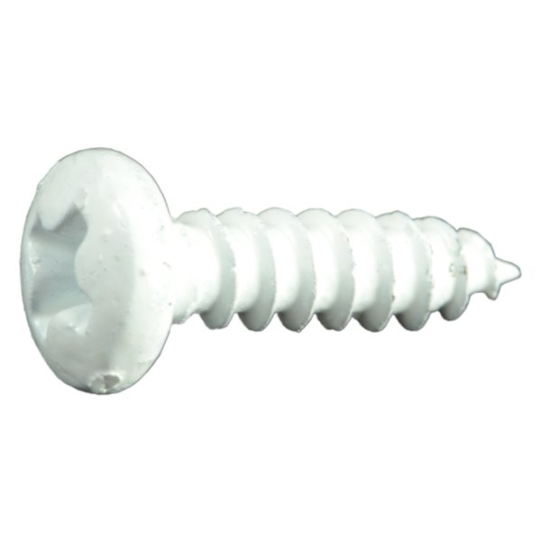 Midwest Fastener Sheet Metal Screw, #6 x 1/2 in, White Steel Pan Head Phillips Drive, 50 PK 35961